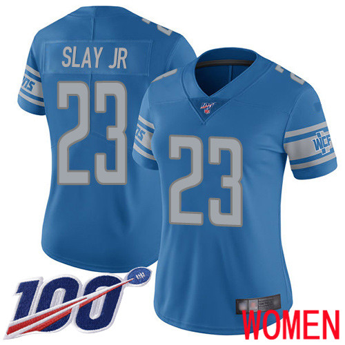 Detroit Lions Limited Blue Women Darius Slay Home Jersey NFL Football 23 100th Season Vapor Untouchable